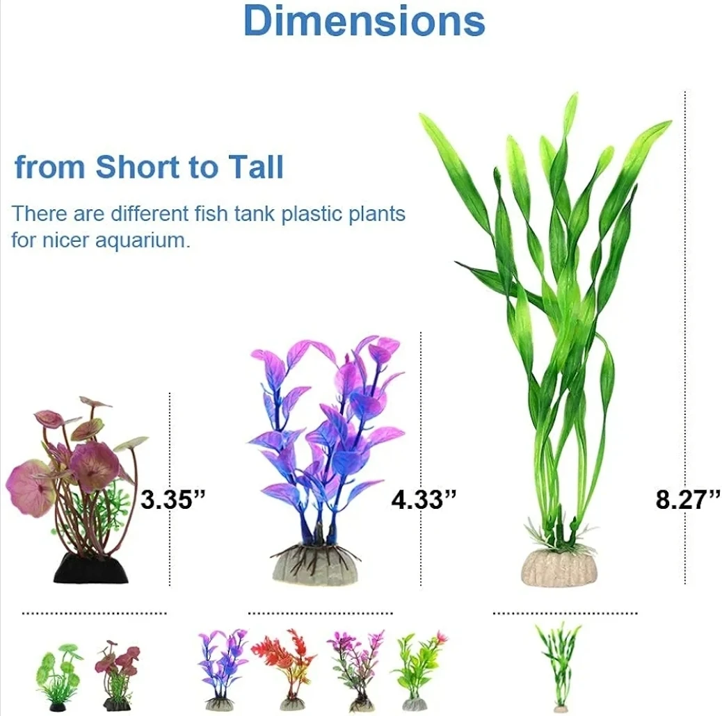 Aquarium Fish Tank Decorations Set | Plants, Cave, Barrel - photo 5