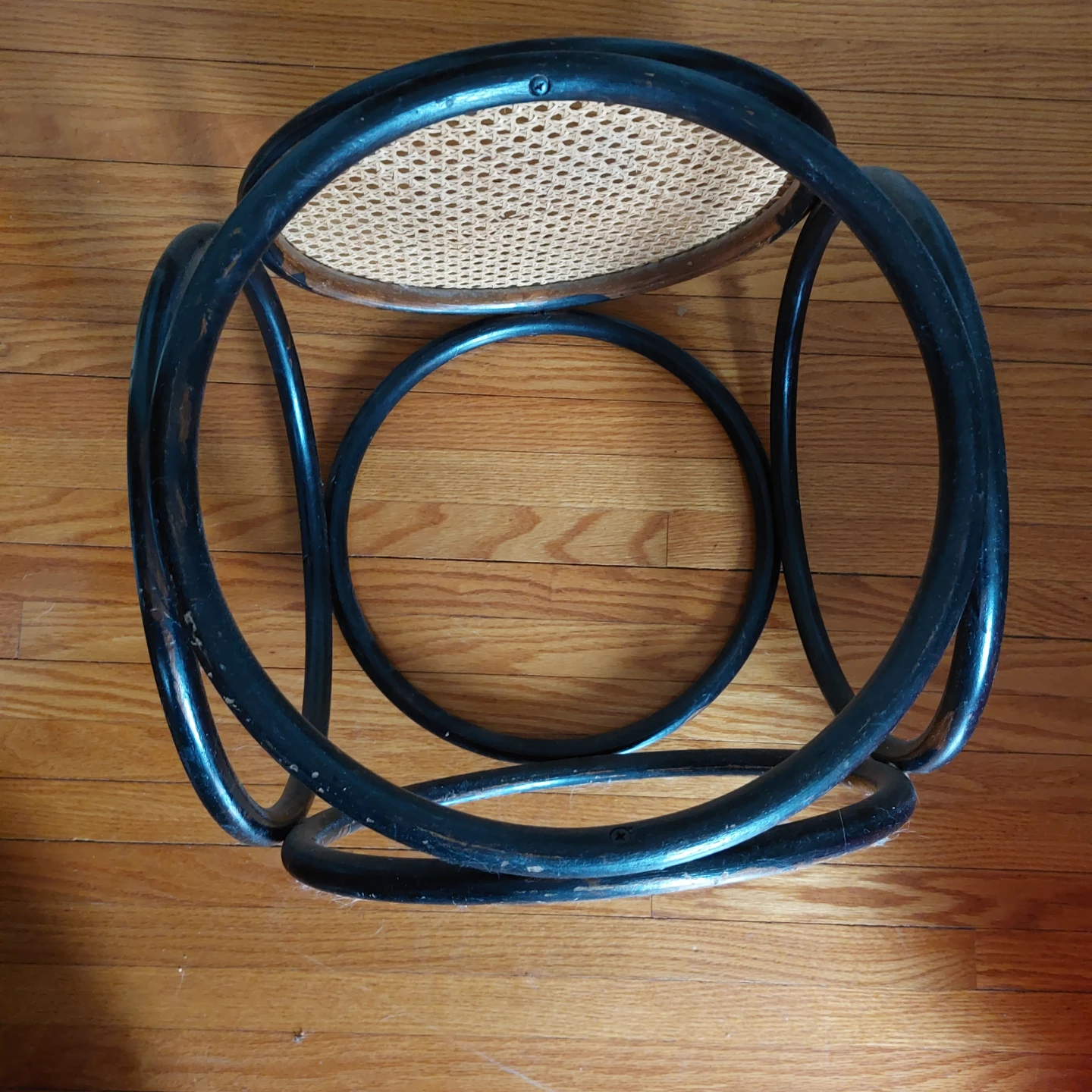Vintage Bentwood Stand with woven top - photo 2