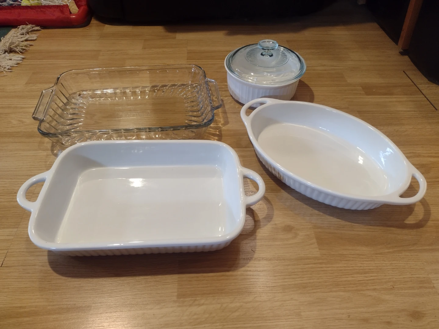 Set of 4 Glass and Ceramic Baking Dishes