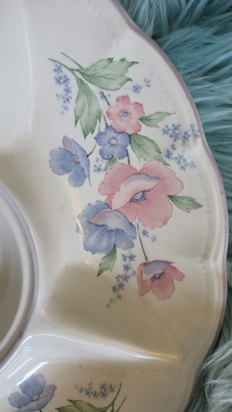 Floral Divided Serving Platter - photo 4