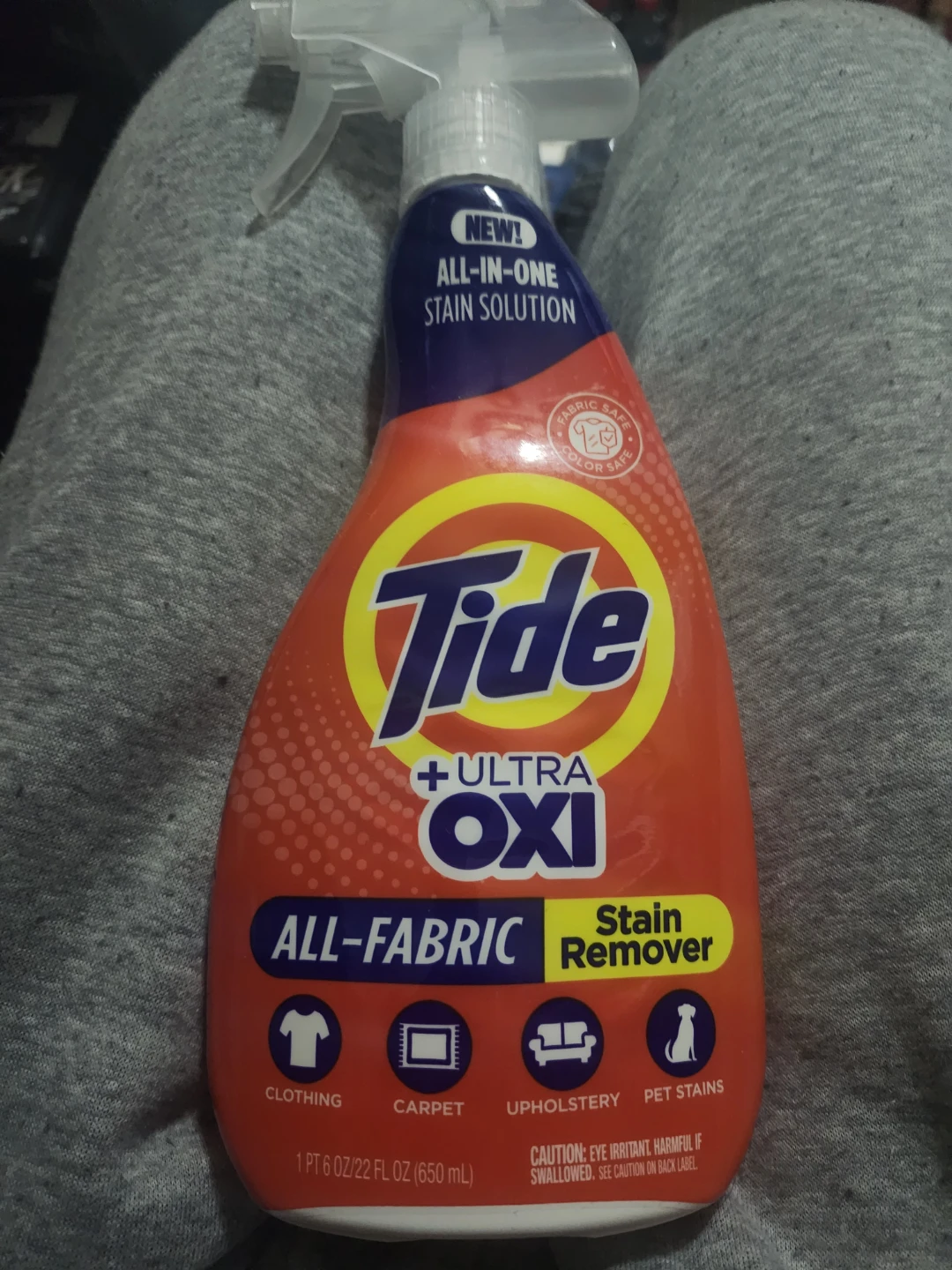 Tide Ultra Oxi All-Fabric Stain Remover Spray Bottle 22 fl oz