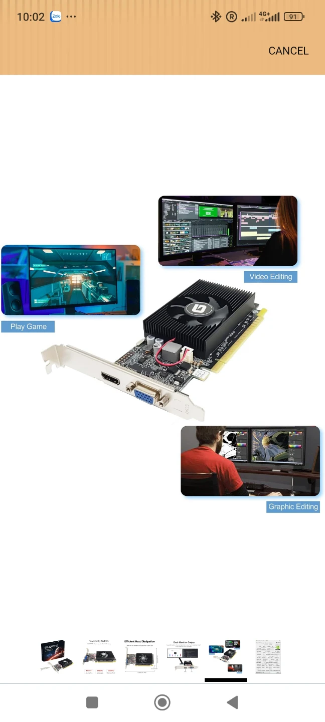GlorTo GT610 2GB DDR3 Low Profile Graphics Card - photo 5