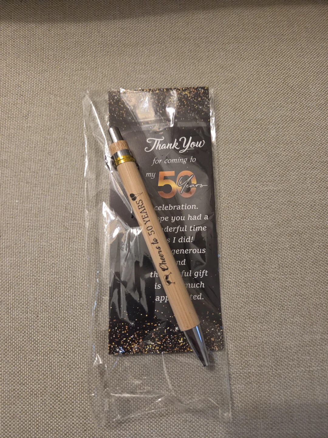 Wooden Pen - Cheers to 50 Years 🧡