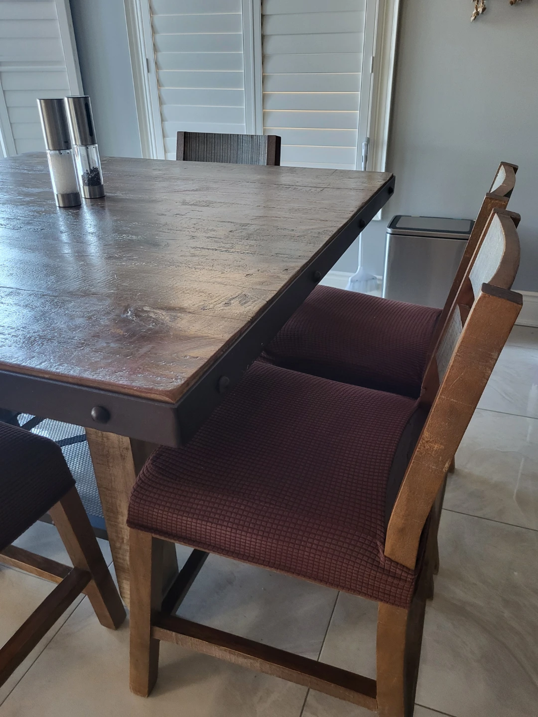 Rustic Farmhouse Dining Table with 4 Chairs - photo 2