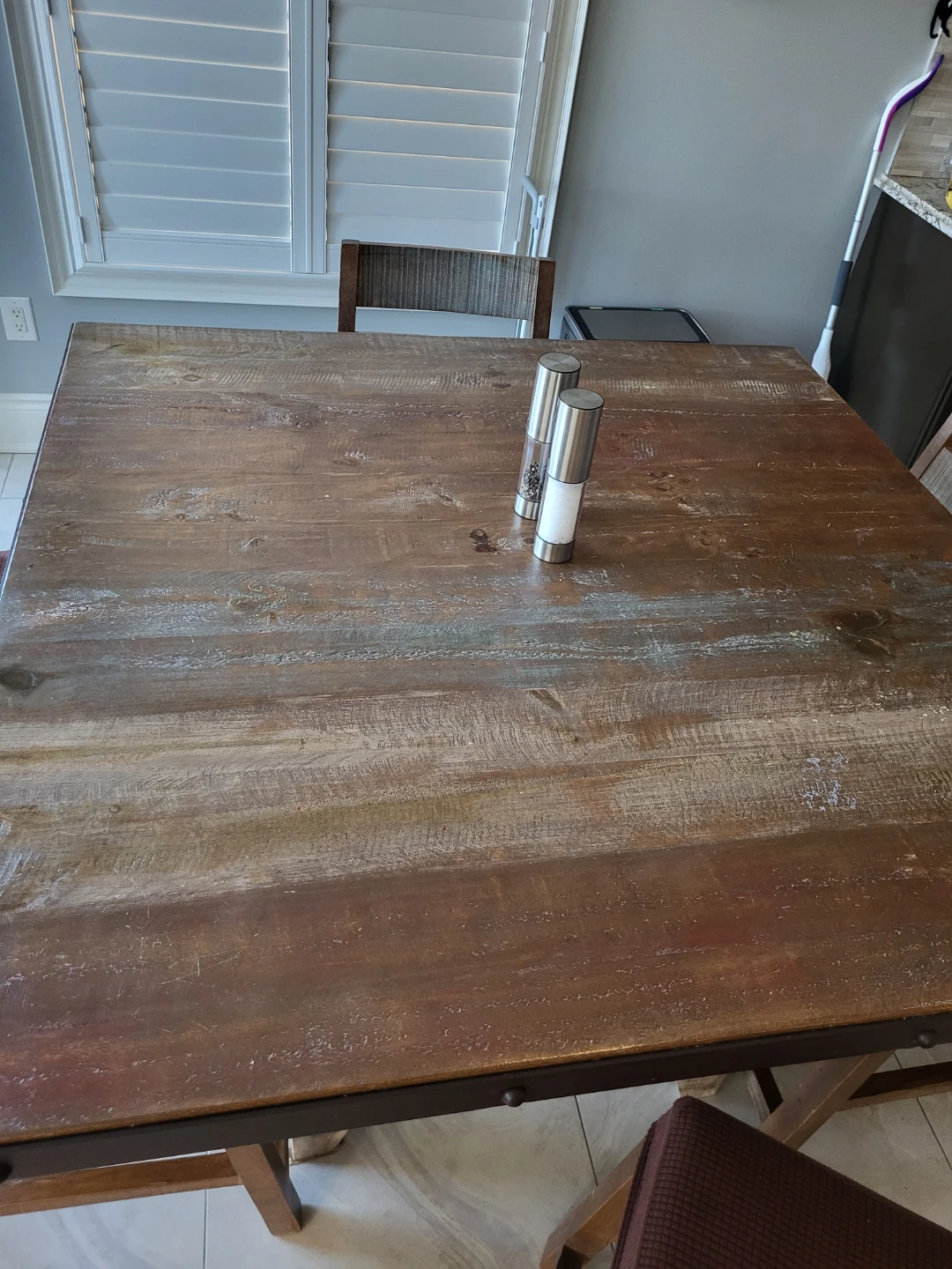 Rustic Farmhouse Dining Table with 4 Chairs - photo 5