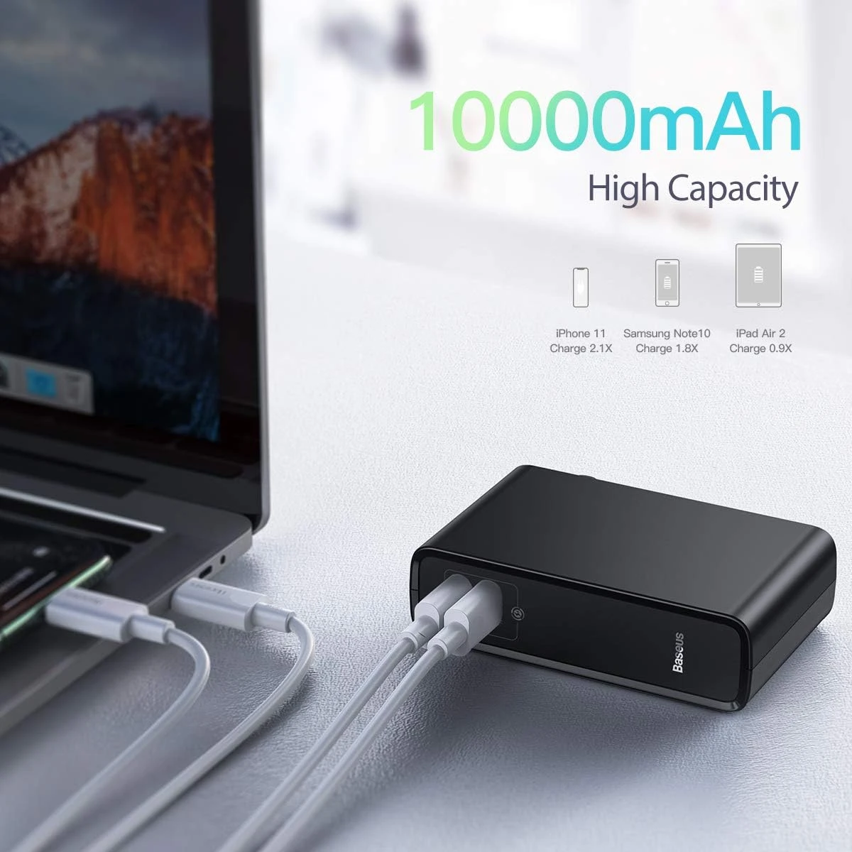 Baseus 45W GaN Dual USB-C 2 in 1 Power Bank & Charger 🏆