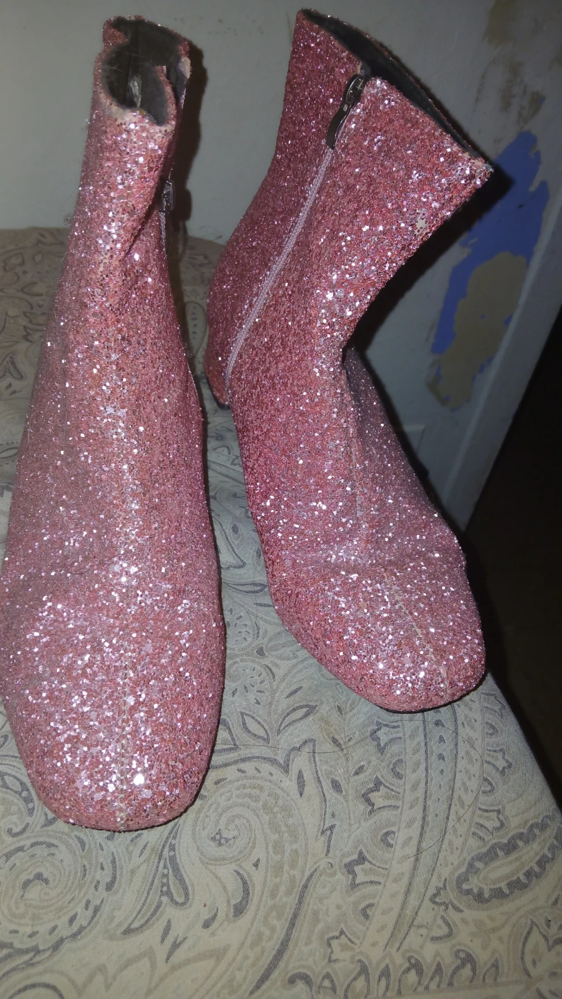 Women's pink glitter boots - photo 2