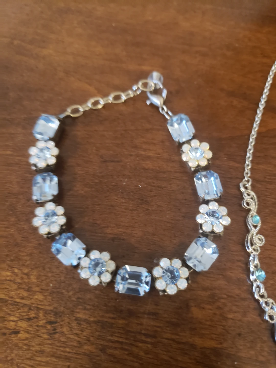 Blue Crystal Necklace, Bracelet, and Earring Set - photo 3