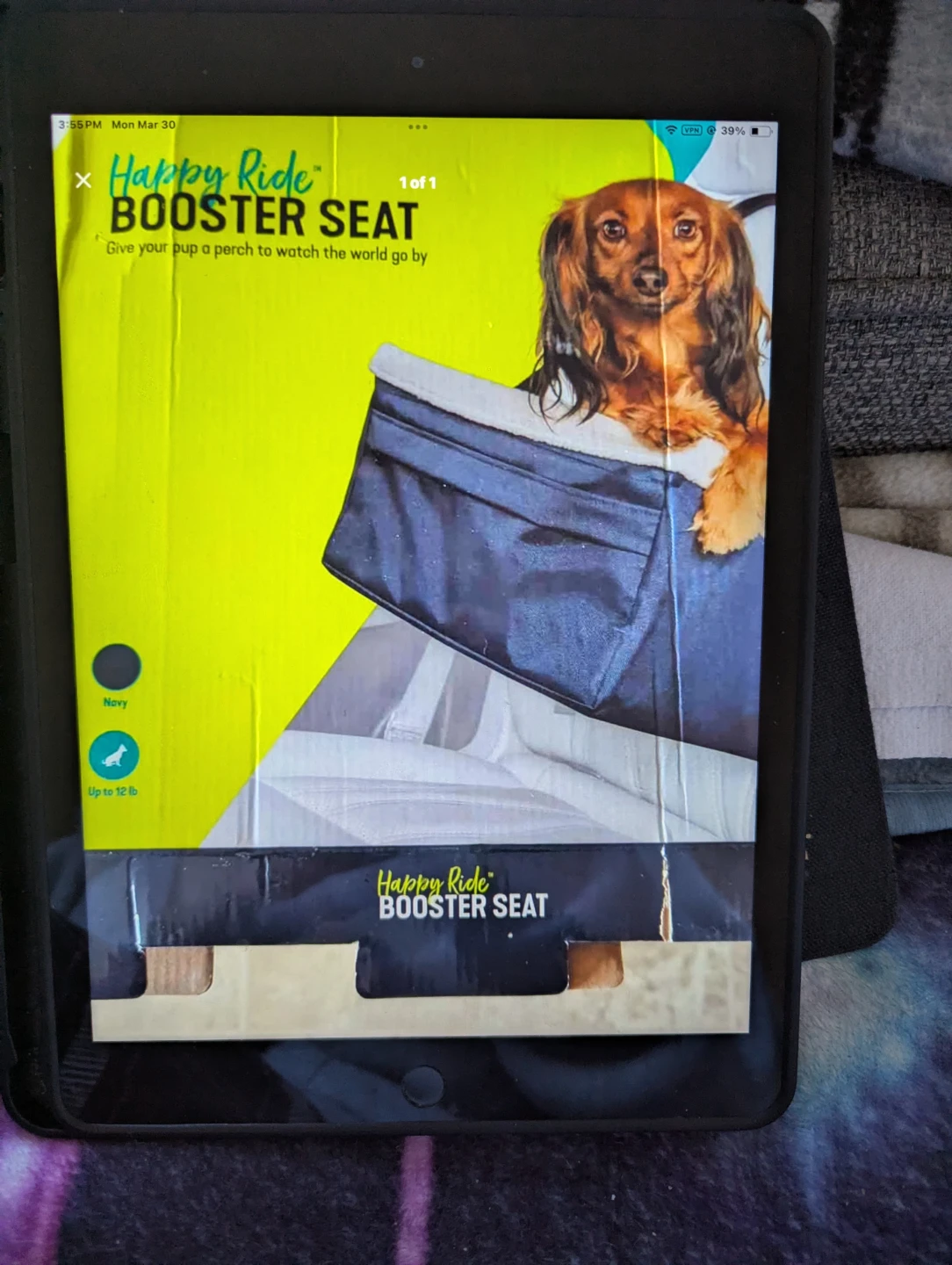 Happy Ride Booster Seat - Navy