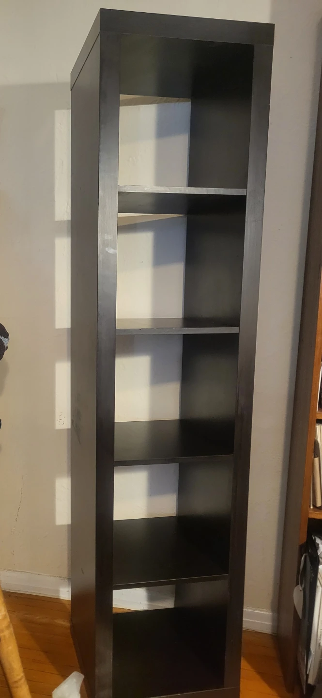 Dark Brown 5-Shelf Tall Bookcase - photo 2