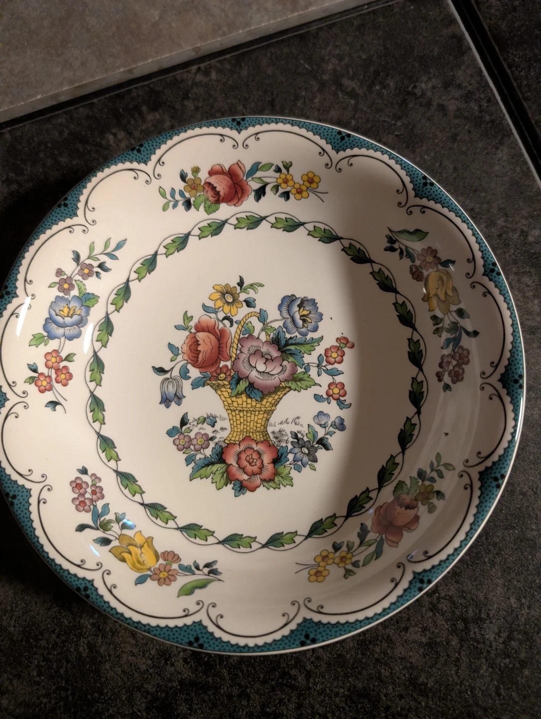 Vintage Floral Serving Platter