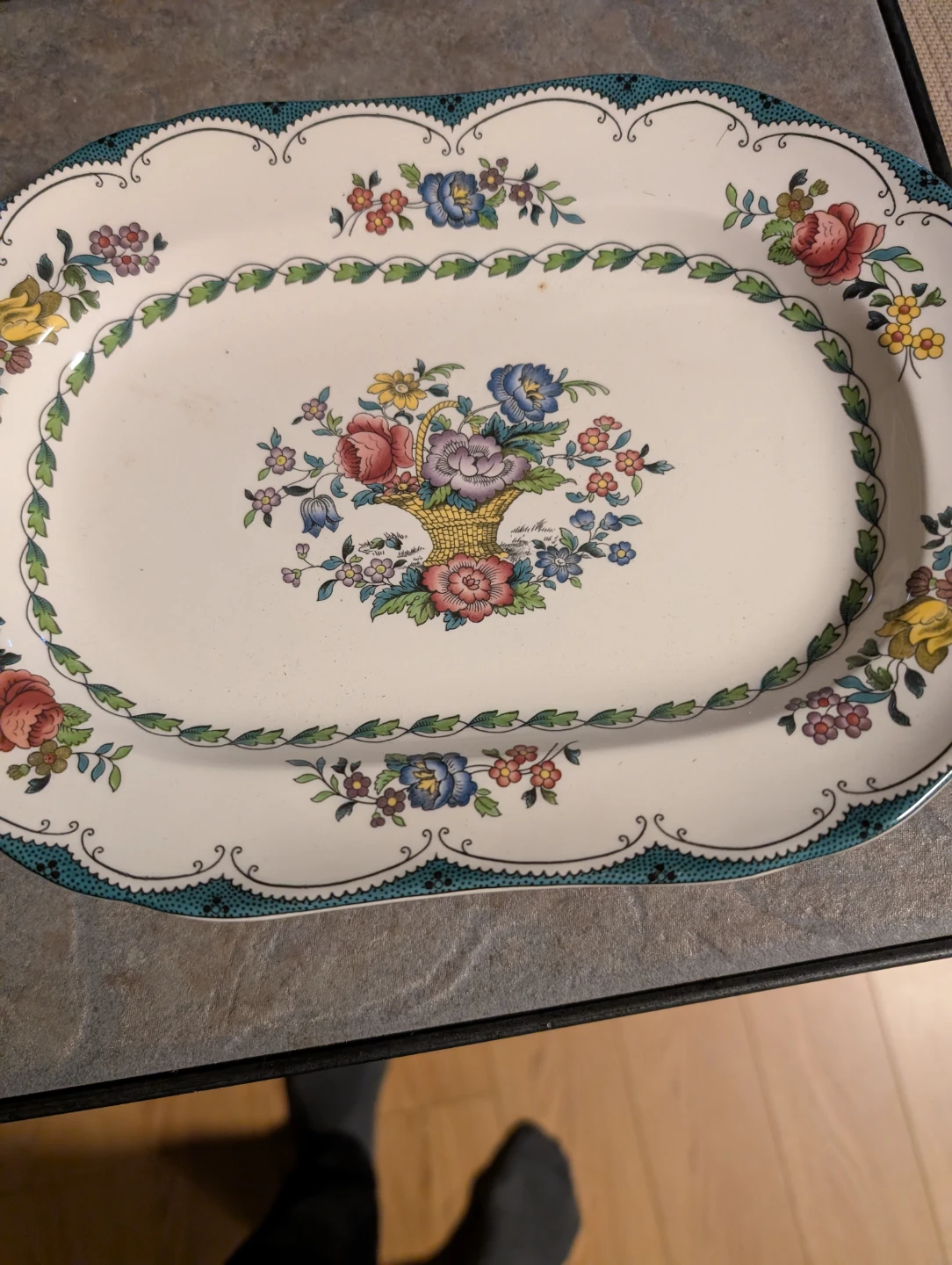 Vintage Floral Serving Platter - photo 3