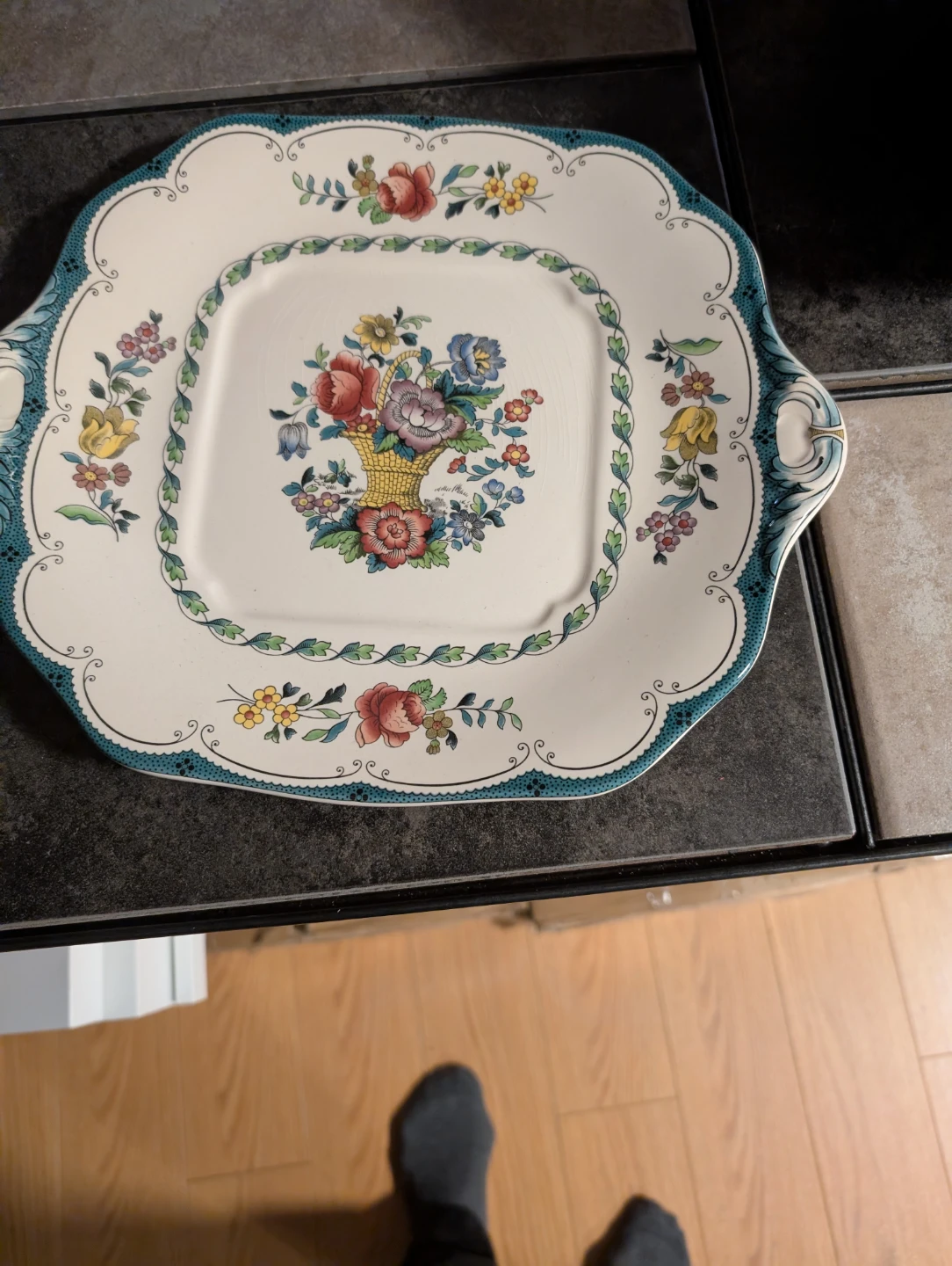 Vintage Floral Serving Platter - photo 4