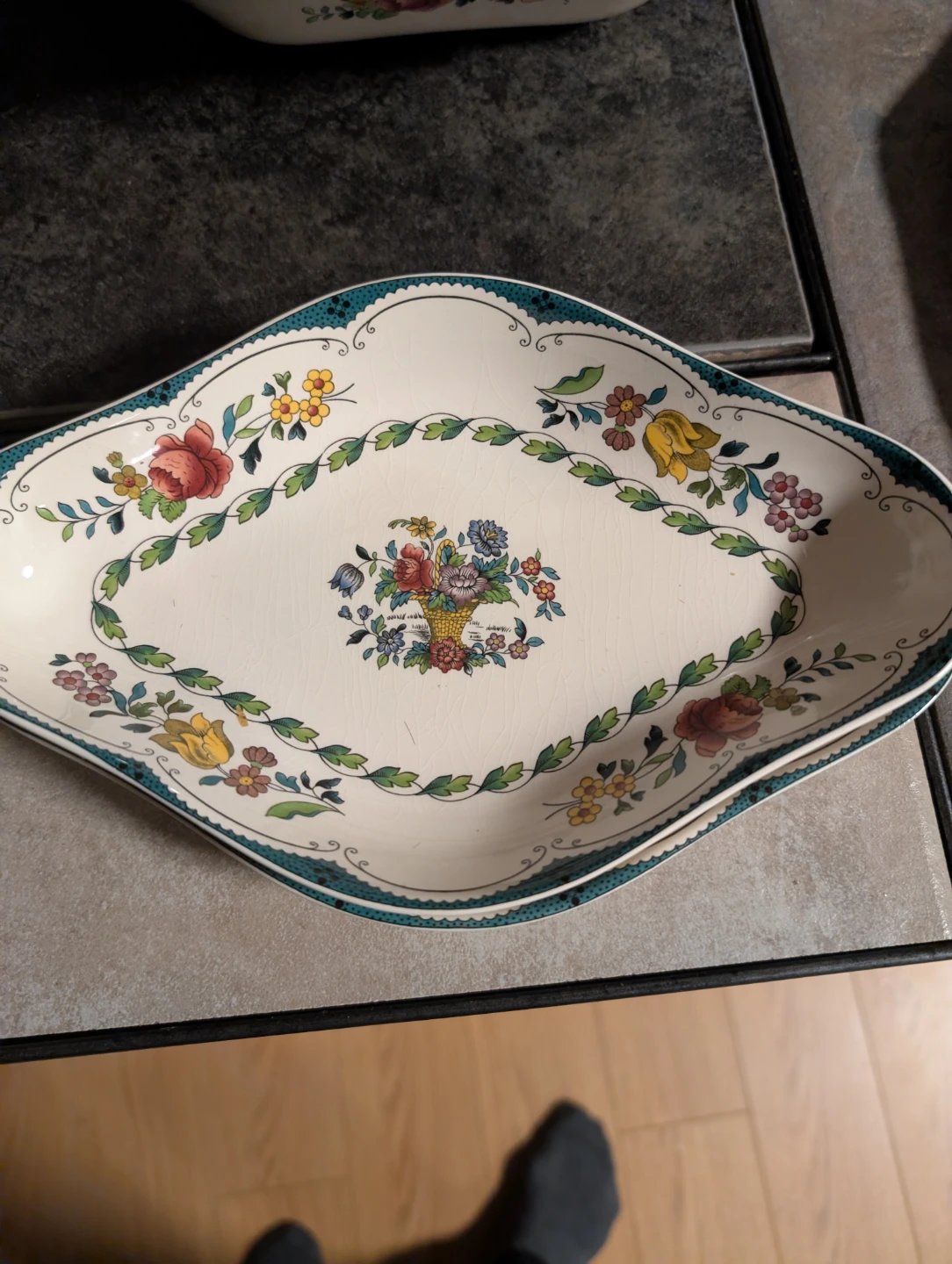 Vintage Floral Serving Platter - photo 5