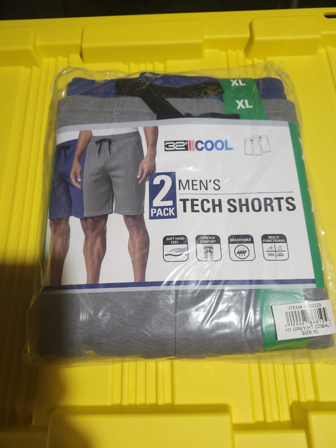 32 Degrees Cool Men's Tech Shorts - 2 Pack - XL