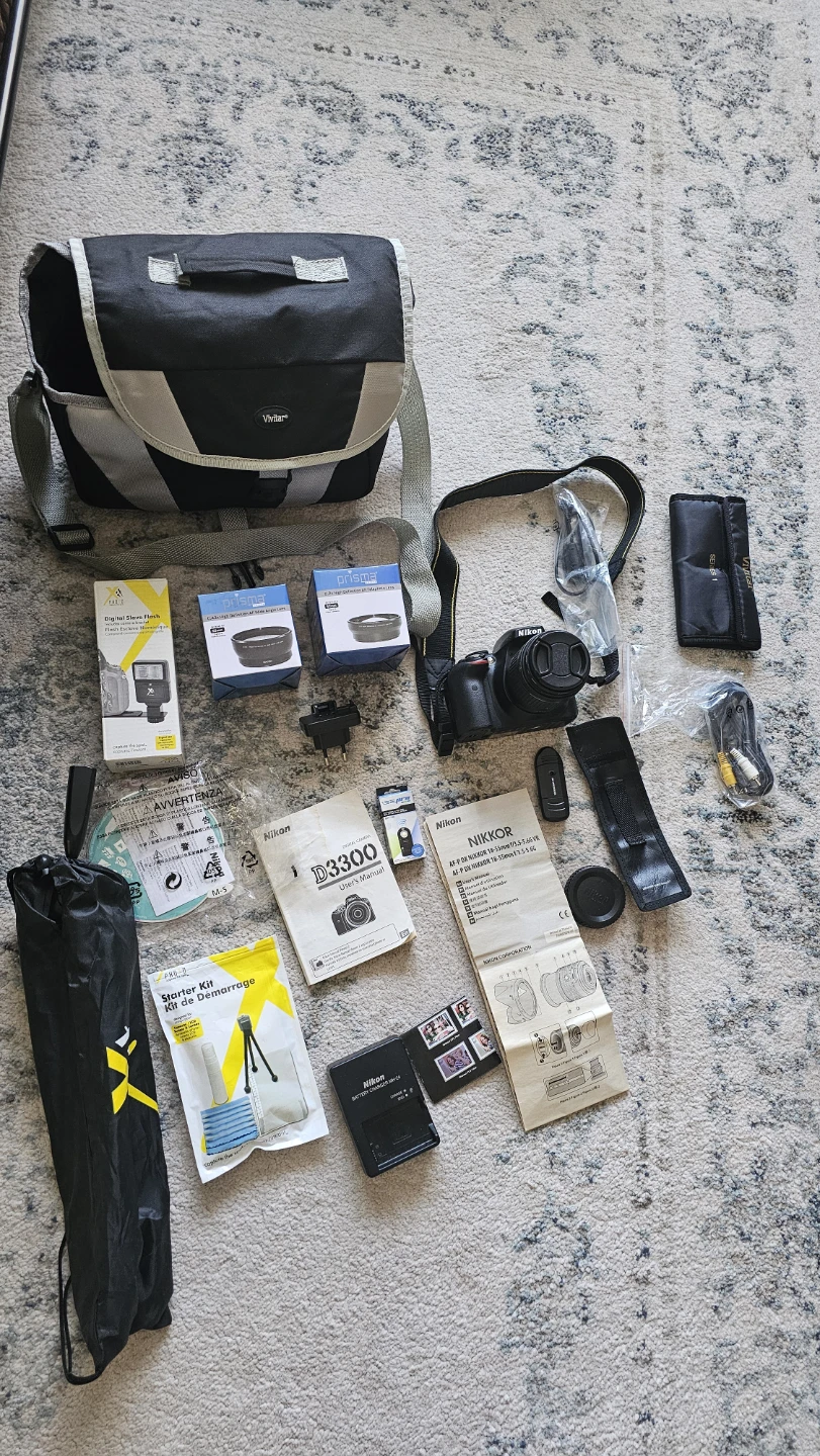 Nikon D3300 DSLR Camera with Lens and Accessories