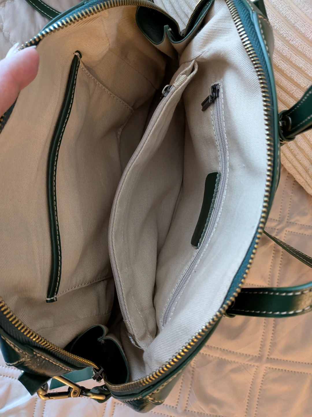 Emerald Green Leather Handbag - photo 5