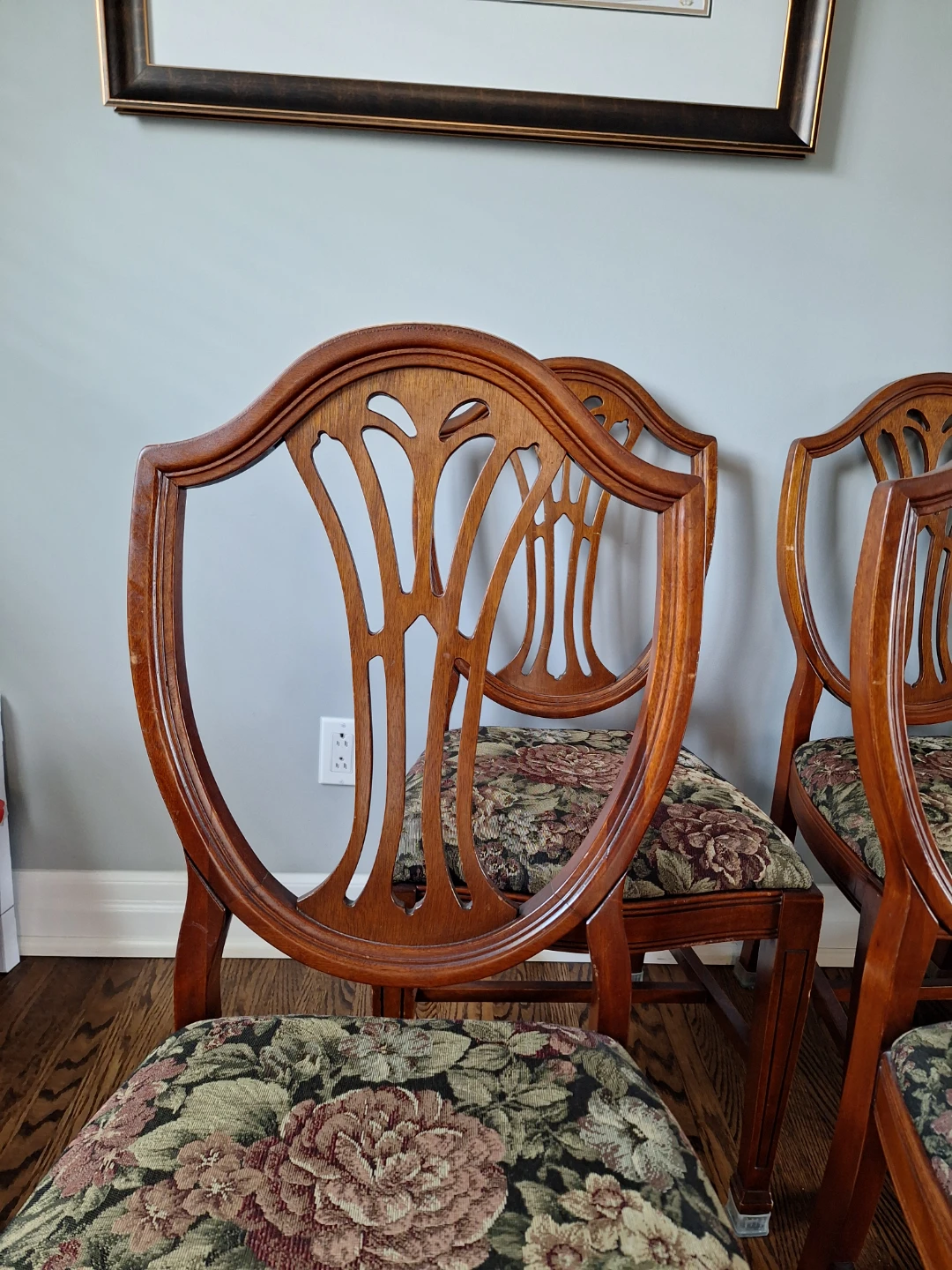 Antique Wood Dining Chairs (4) - photo 3