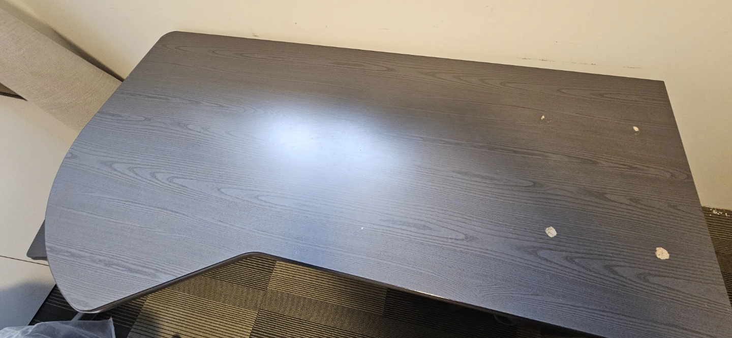 Grey Wood Grain Corner Desk - photo 3