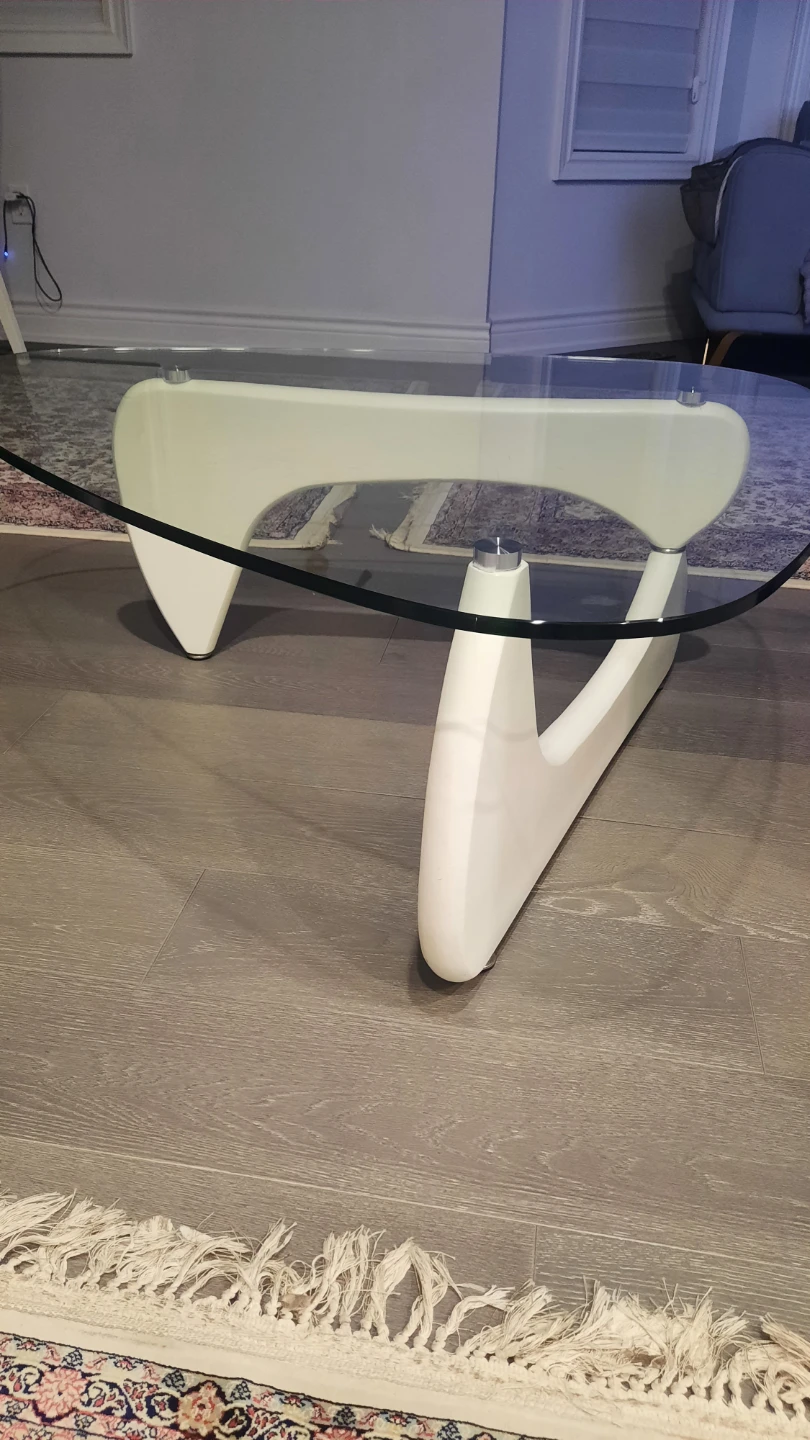 Modern Glass and White Coffee Table - photo 4