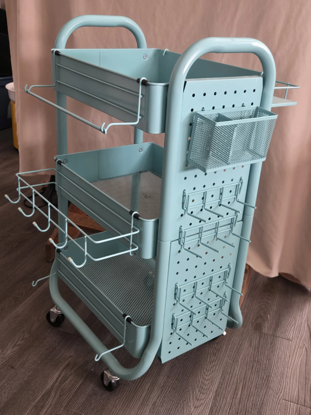 Metal Utility Rolling Cart 💙 Teal