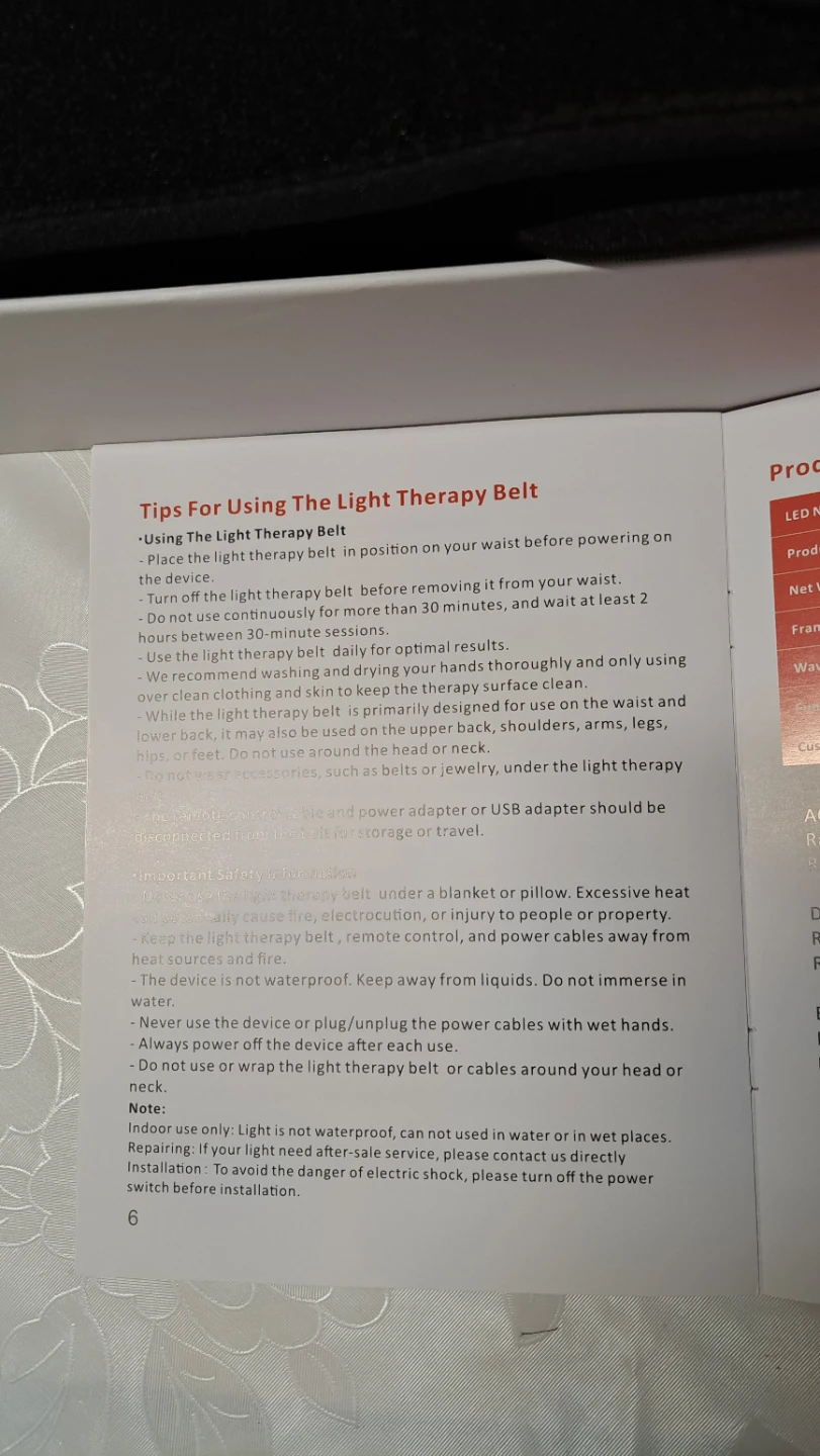 IDEAinfrare Light Therapy Belt - photo 4