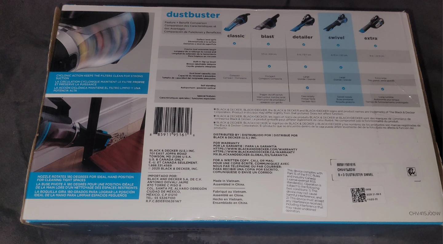 BLACK+DECKER Dustbuster Swivel Cordless Hand Vacuum