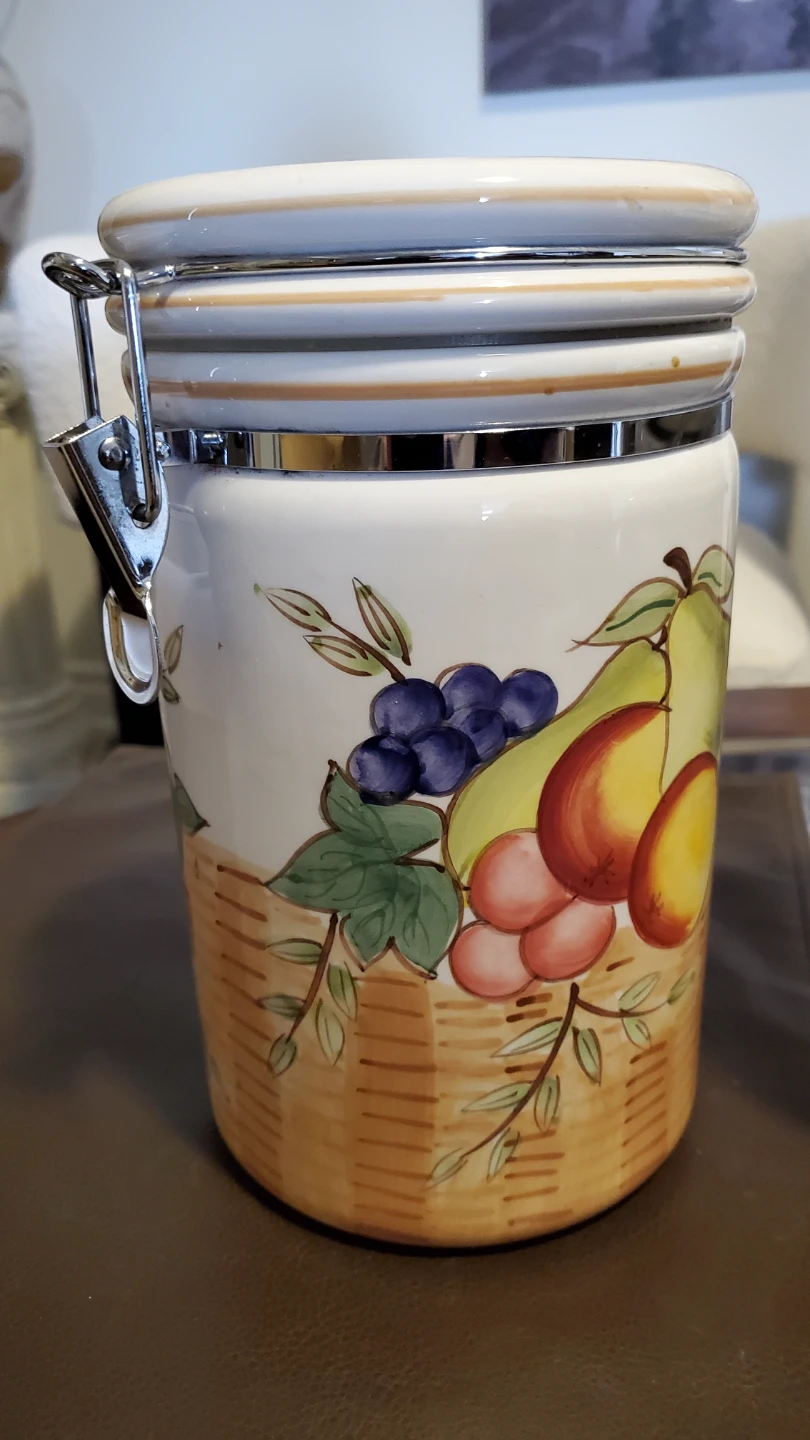 Ceramic Canister Set with Fruit Design - photo 2