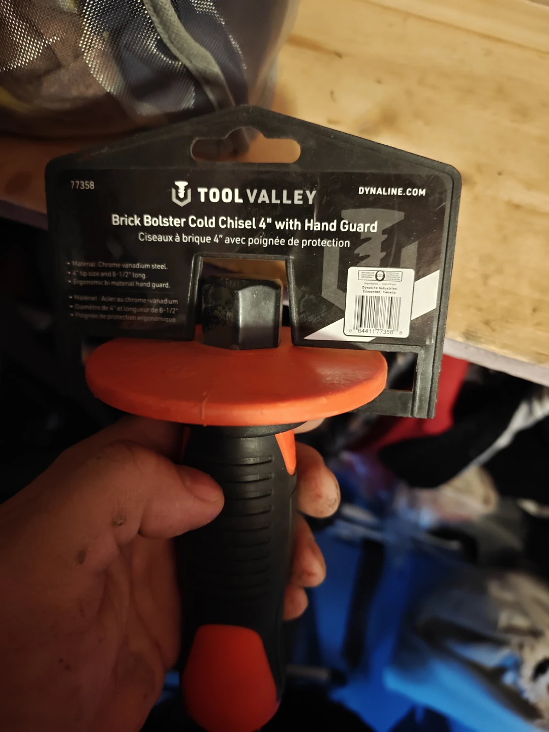 Tool Valley Brick Bolster Cold Chisel 4" with Hand Guard