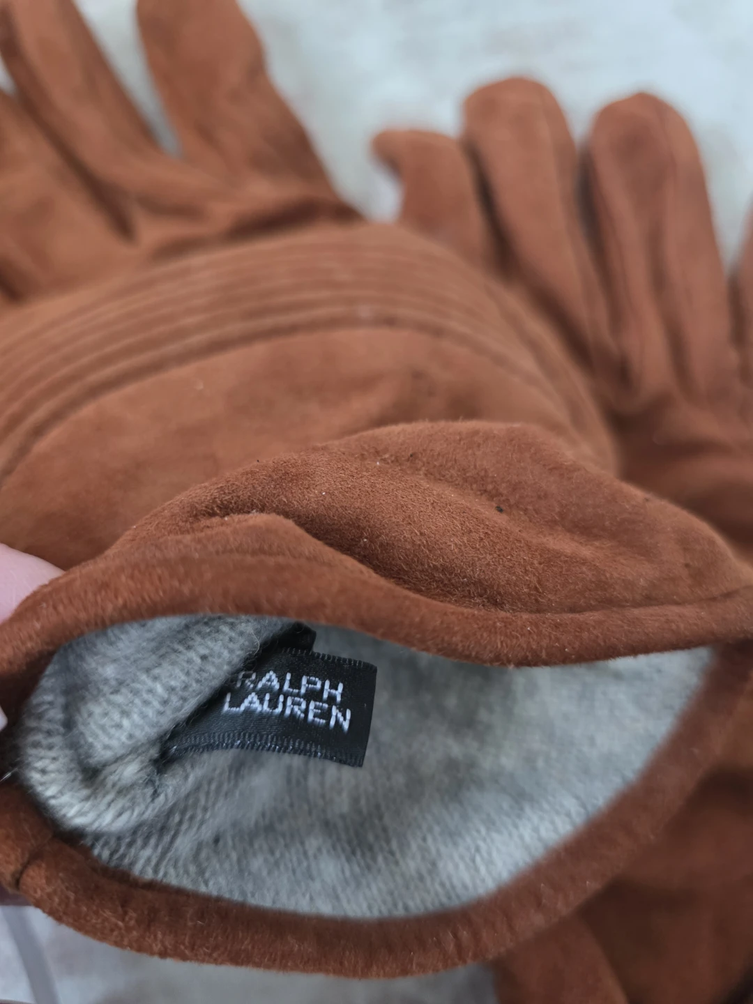 Ralph Lauren Brown Suede Gloves - photo 2