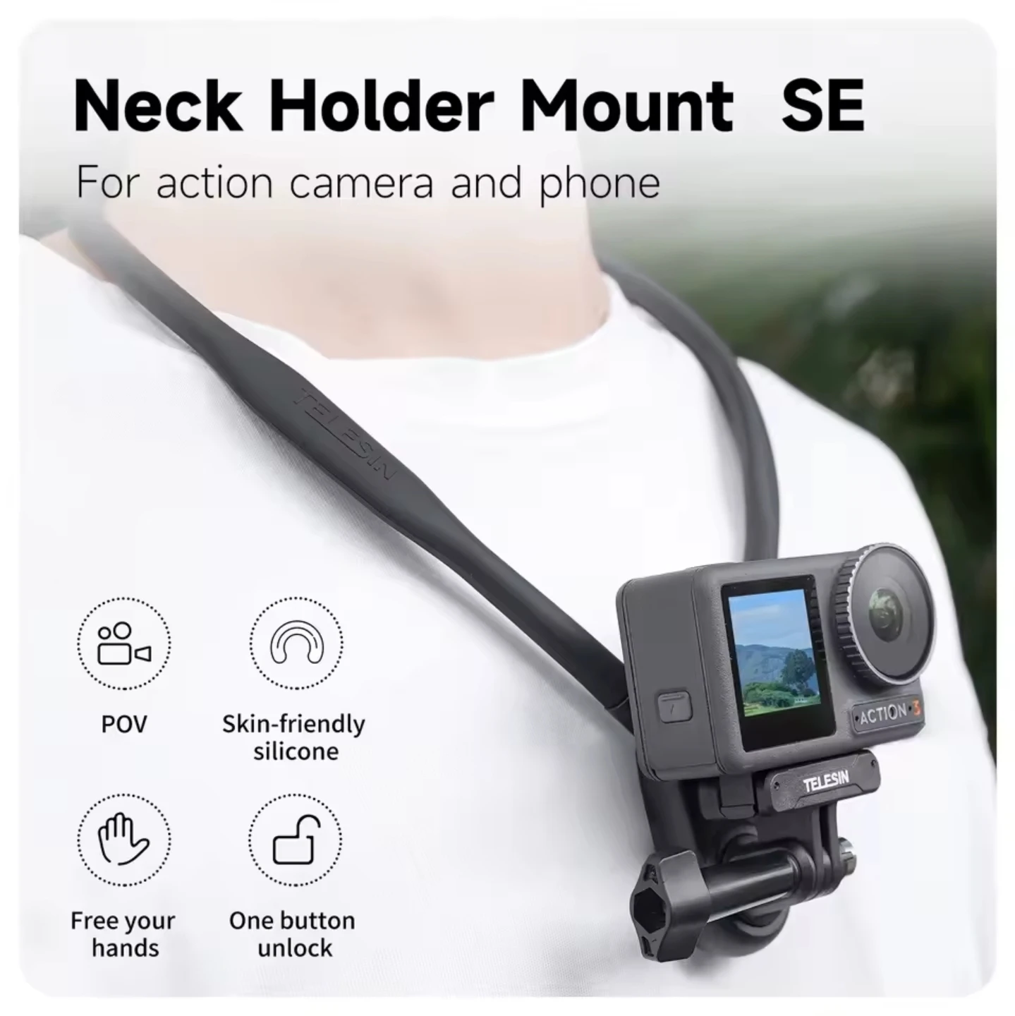🥕 TELESIN U Shape Neck Holder Mount SE - photo 3