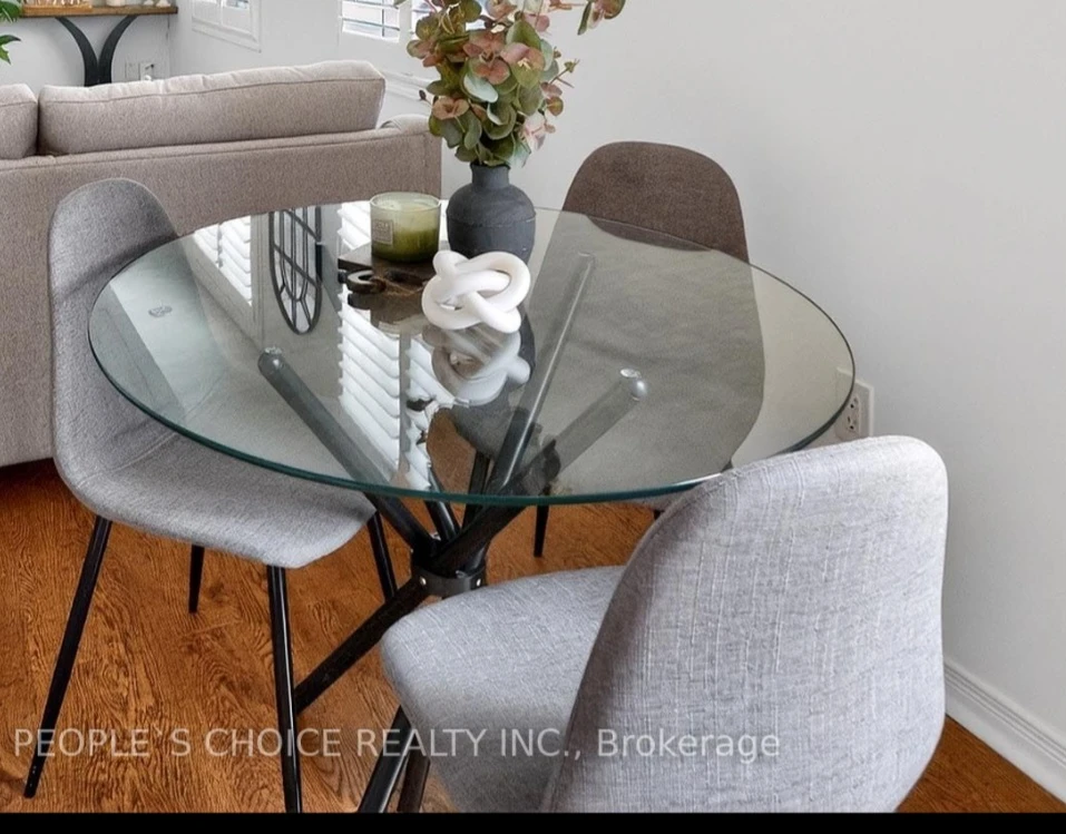 Glass top dining table with 4 chairs