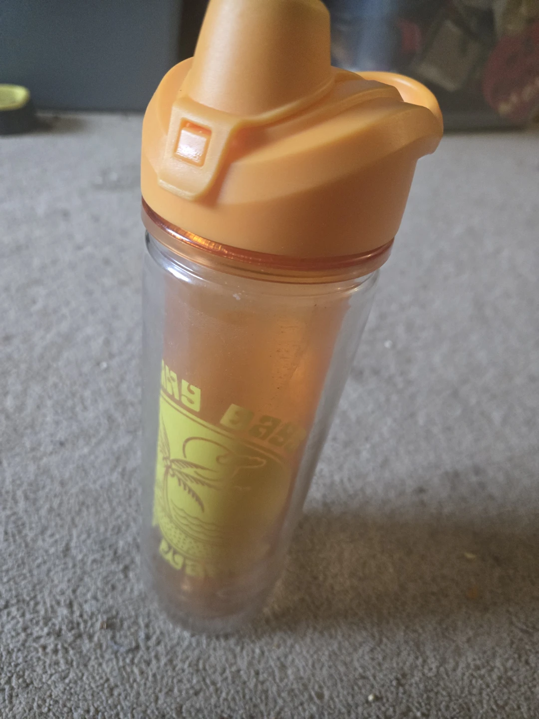 Orange Sippy Cup with Flip Top Lid
