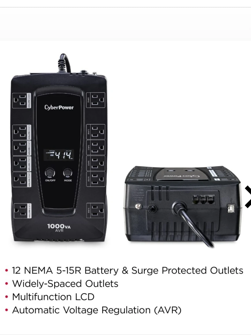 CyberPower 1000VA Battery Backup UPS LE1000DG - photo 2