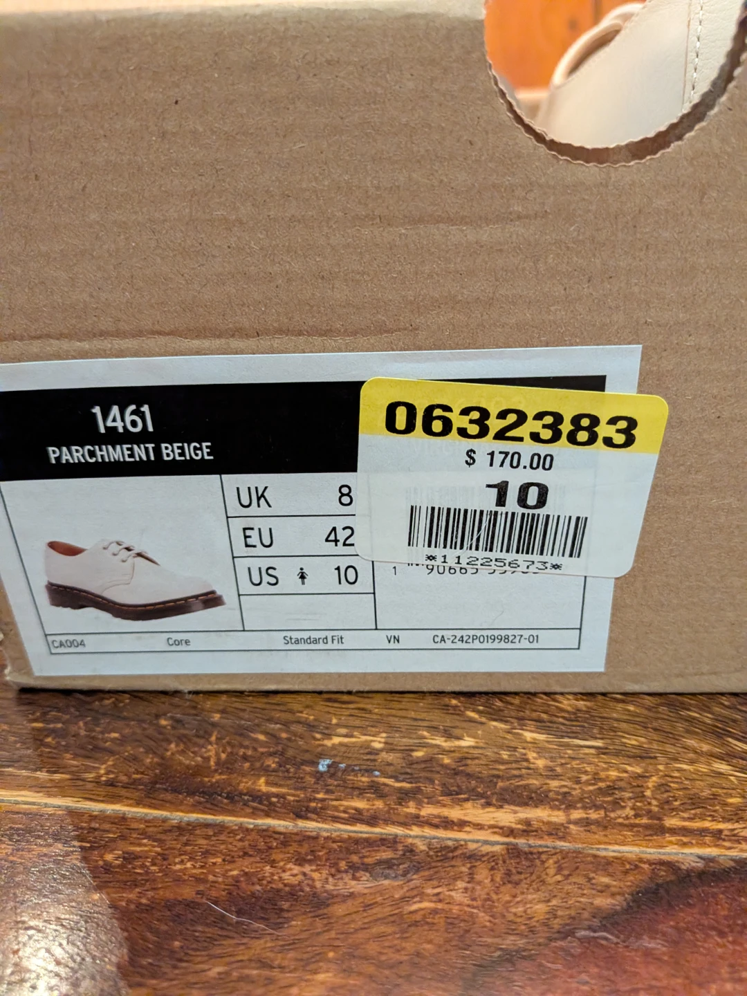 Dr. Martens 1461 Parchment Beige Leather Shoes - photo 5