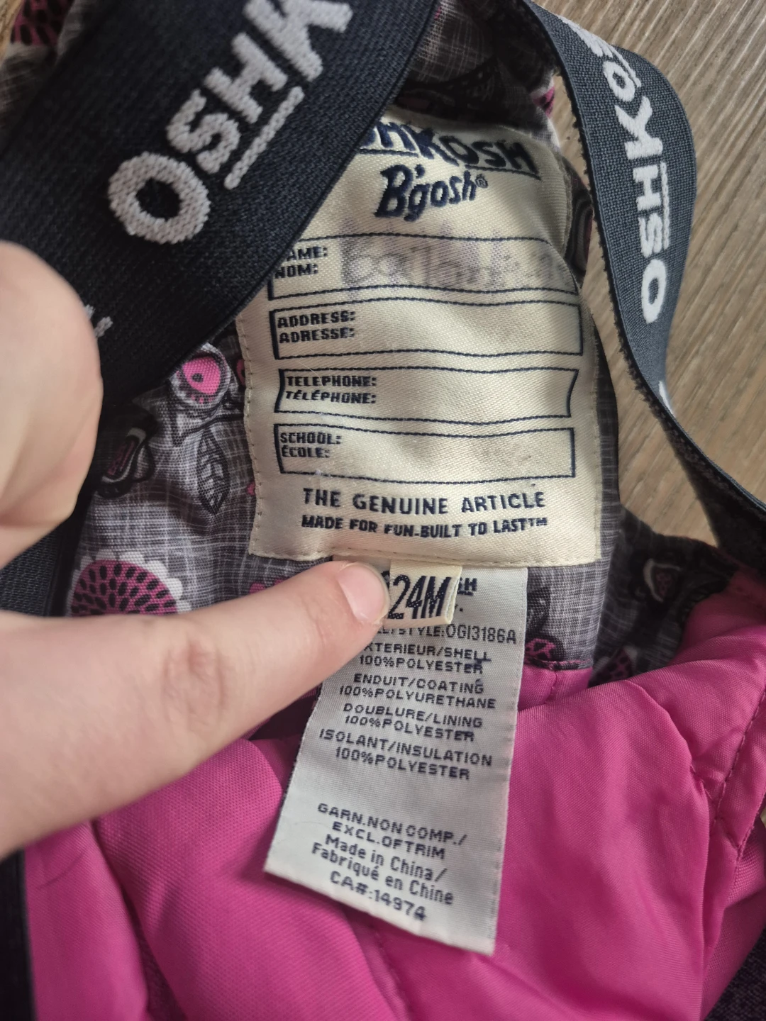 OshKosh B'gosh Snow Pants Size 24M - photo 3