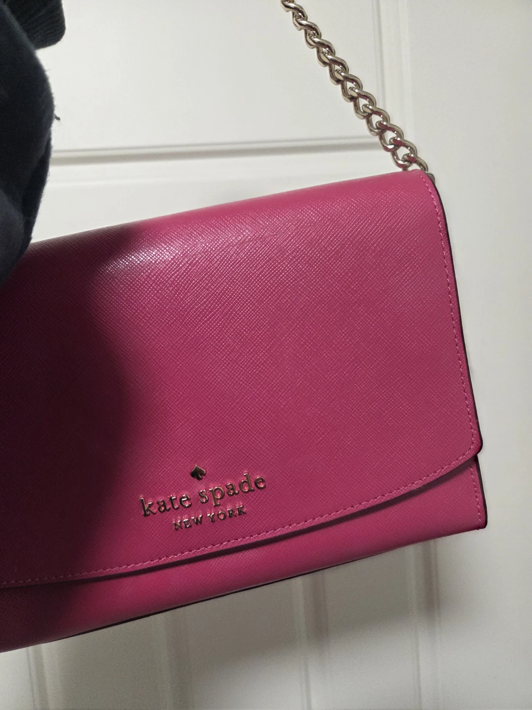 Kate Spade Saffiano Leather Crossbody Wallet - Pink Ruby - photo 3