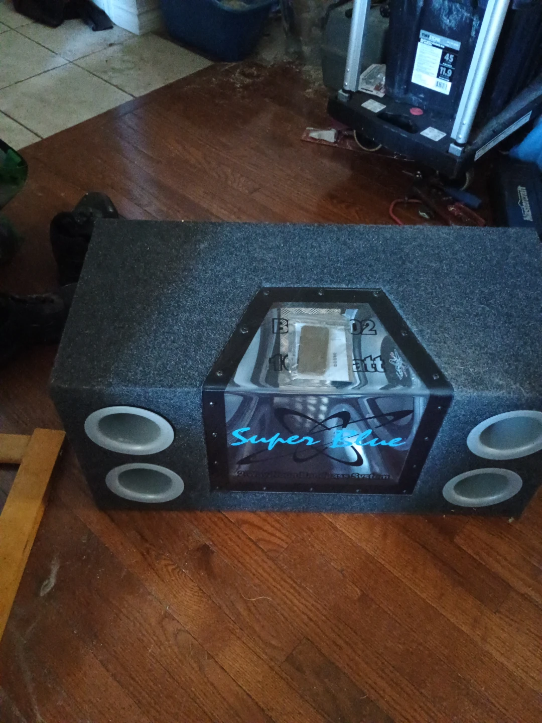 Super Blue Dual Subwoofer Box