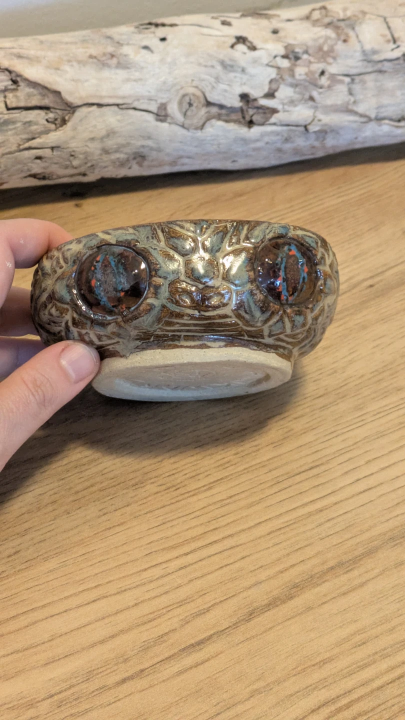 Handmade Ceramic Snake Bowl