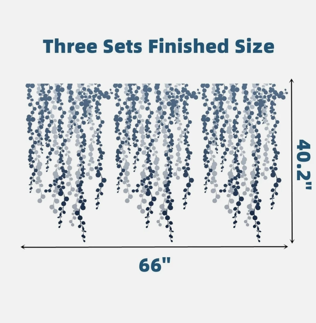 3 Sets Light Gray Blue String of Pearls Peel & Stick Wall Decal - photo 2