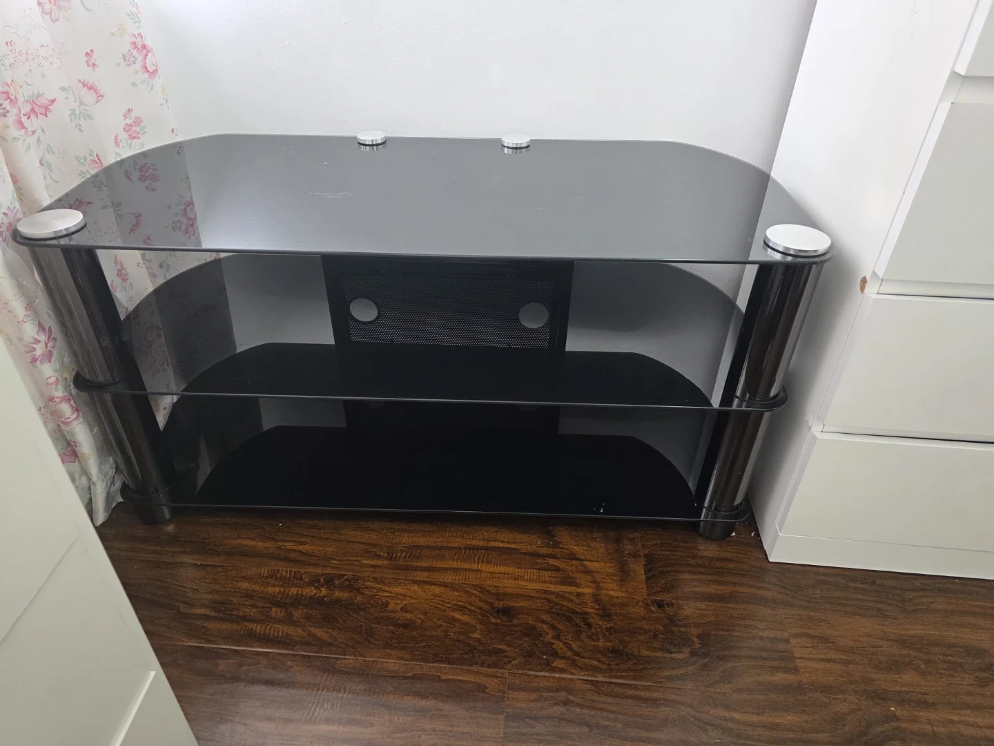 Black Glass TV Stand - photo 4