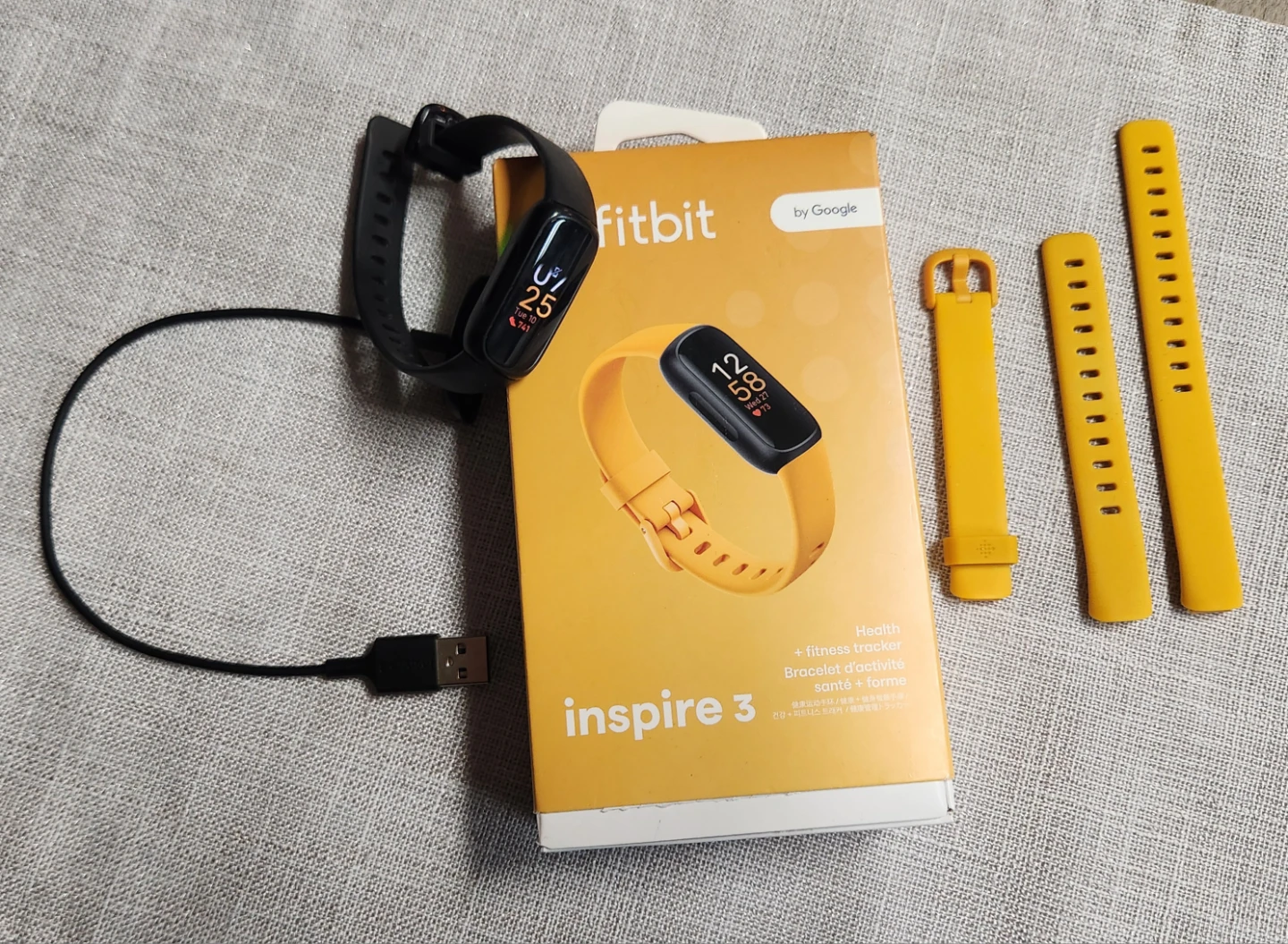 Fitbit Inspire 3 Fitness Tracker with Charger and Extra Bands