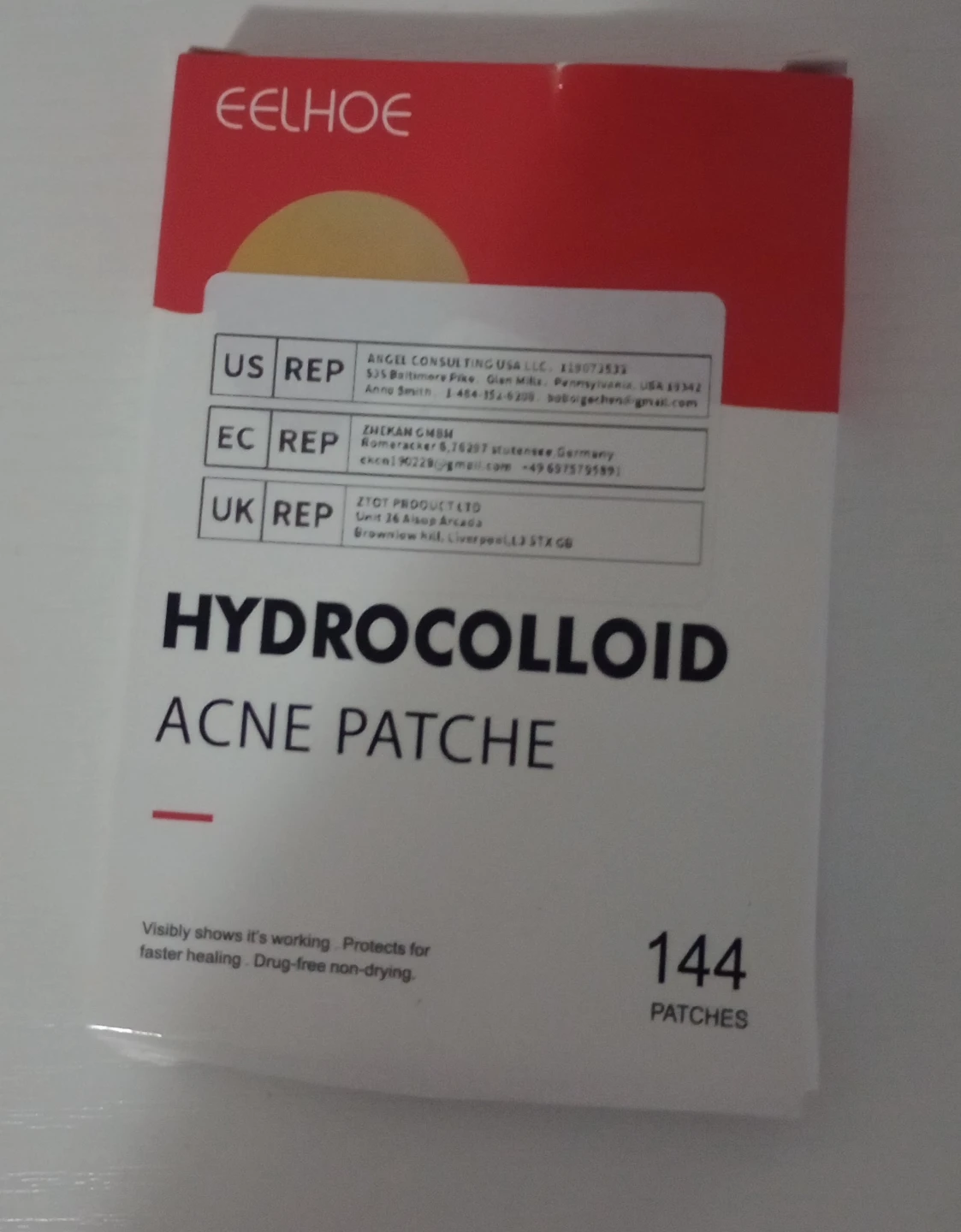 EELHOE Hydrocolloid Acne Patches - 144 count