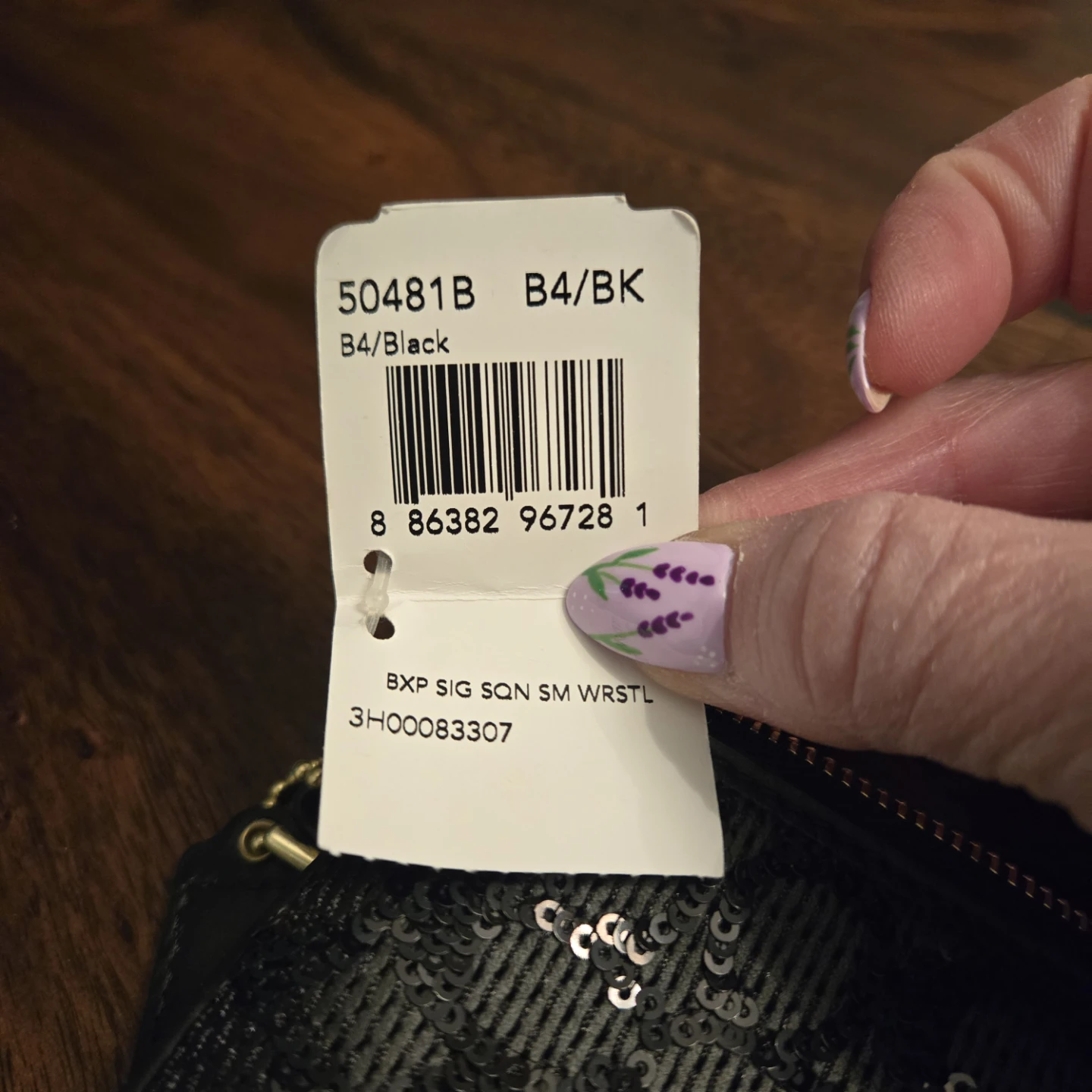 Coach B4/BK Black Sequin Wristlet - photo 3