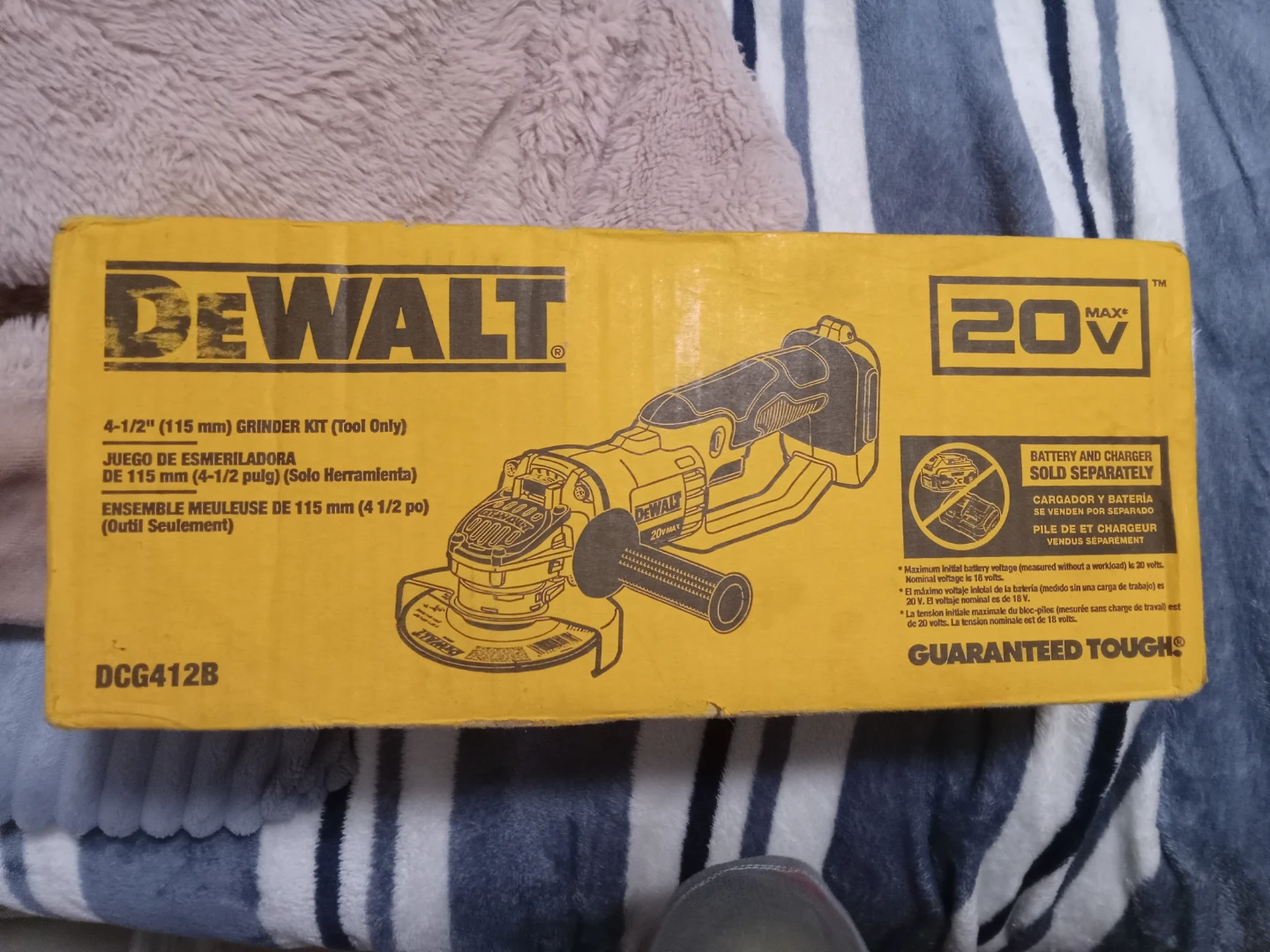 DEWALT 4-1/2" (115 mm) Cordless Grinder Kit (Tool Only) DCG412B