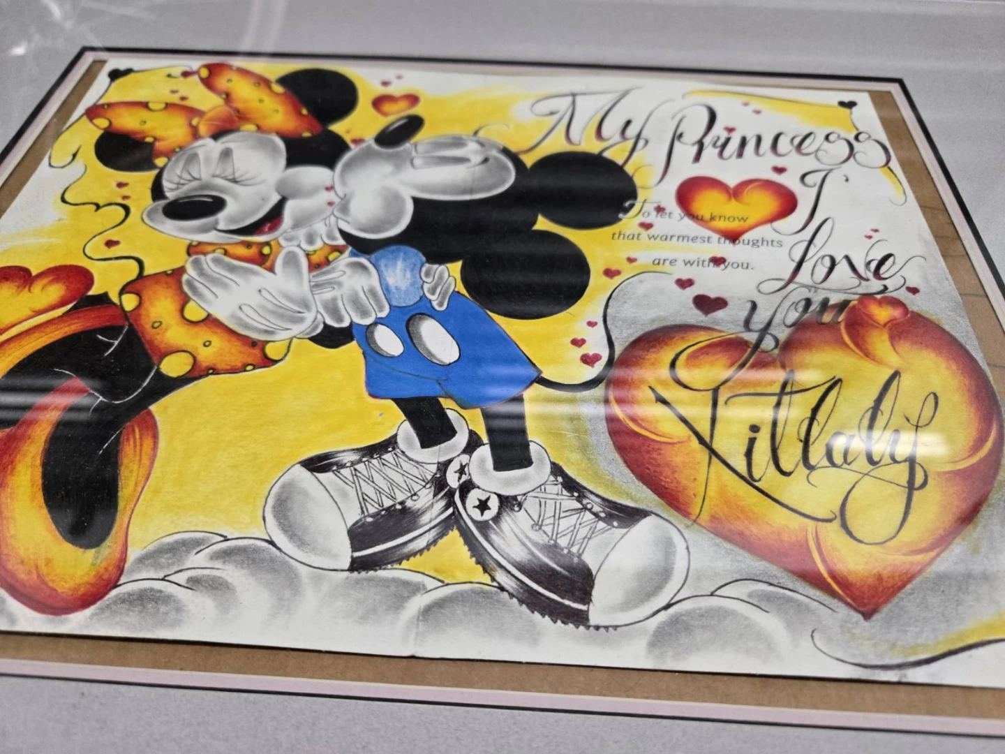 Mickey and Minnie Mouse "My Princess I Love You" Framed Art - photo 2