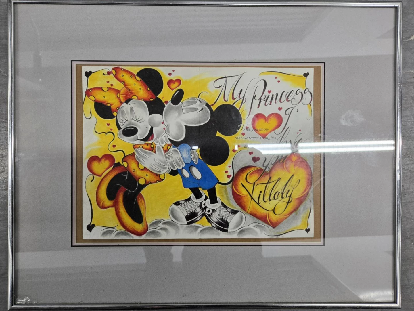 Mickey and Minnie Mouse "My Princess I Love You" Framed Art - photo 3