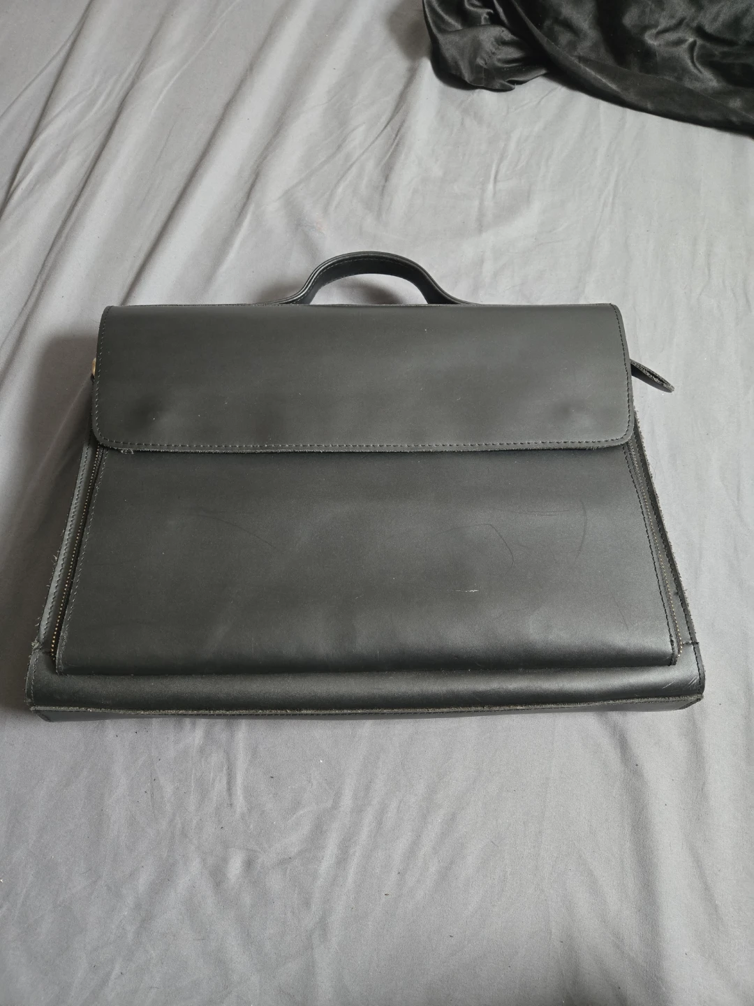 Black Leather Briefcase/Laptop Bag
