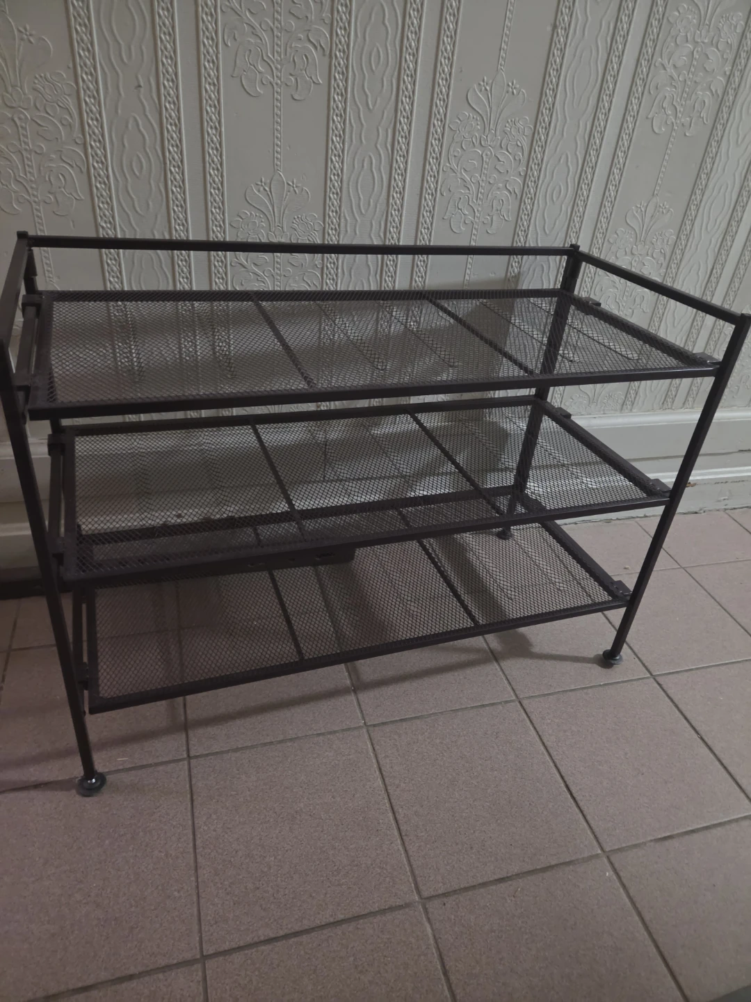 3-Tier Mesh Shelf Unit