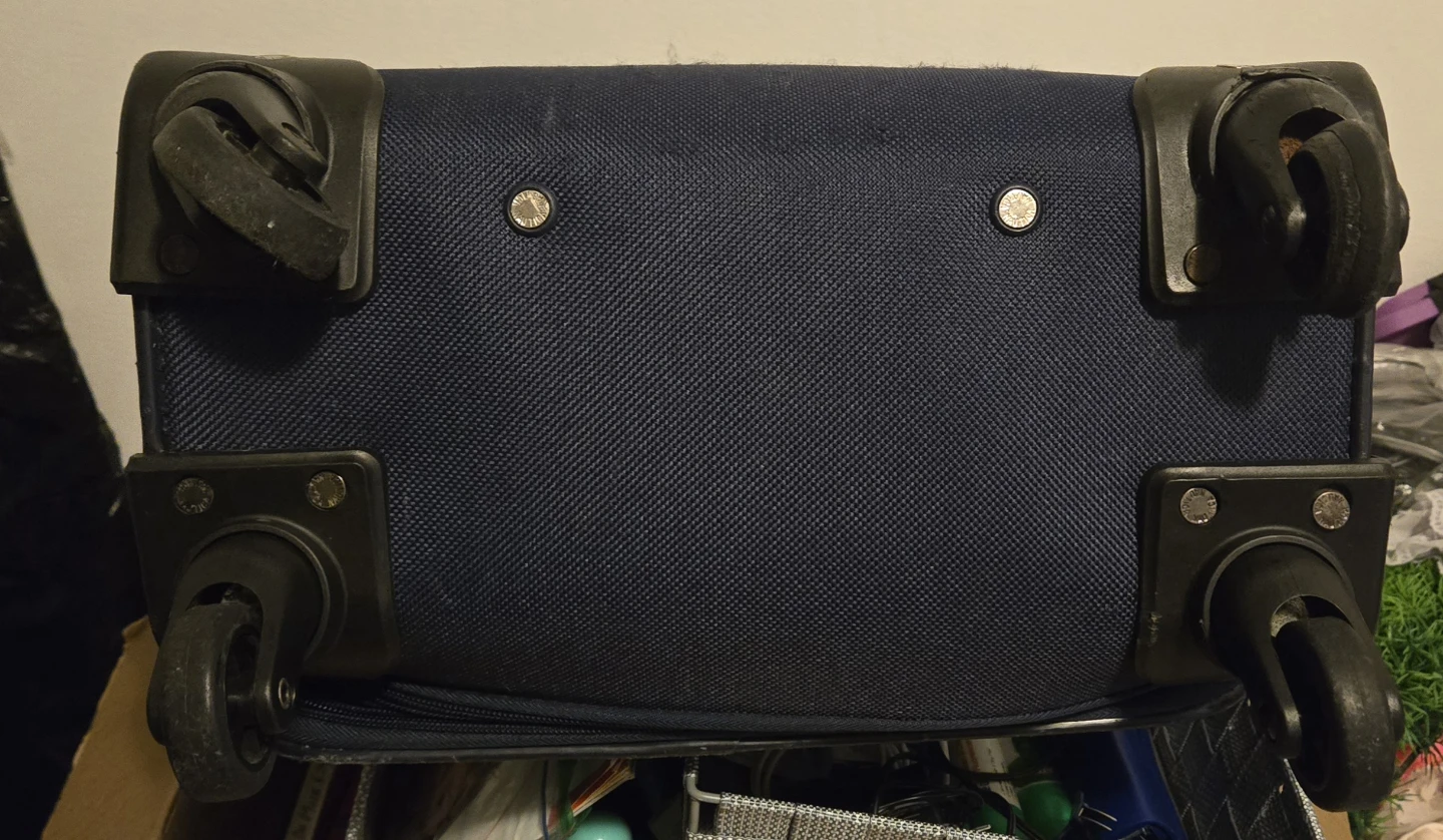 Nautica Navy Blue & Yellow Hardside Spinner  Carry on Suitcase - photo 5